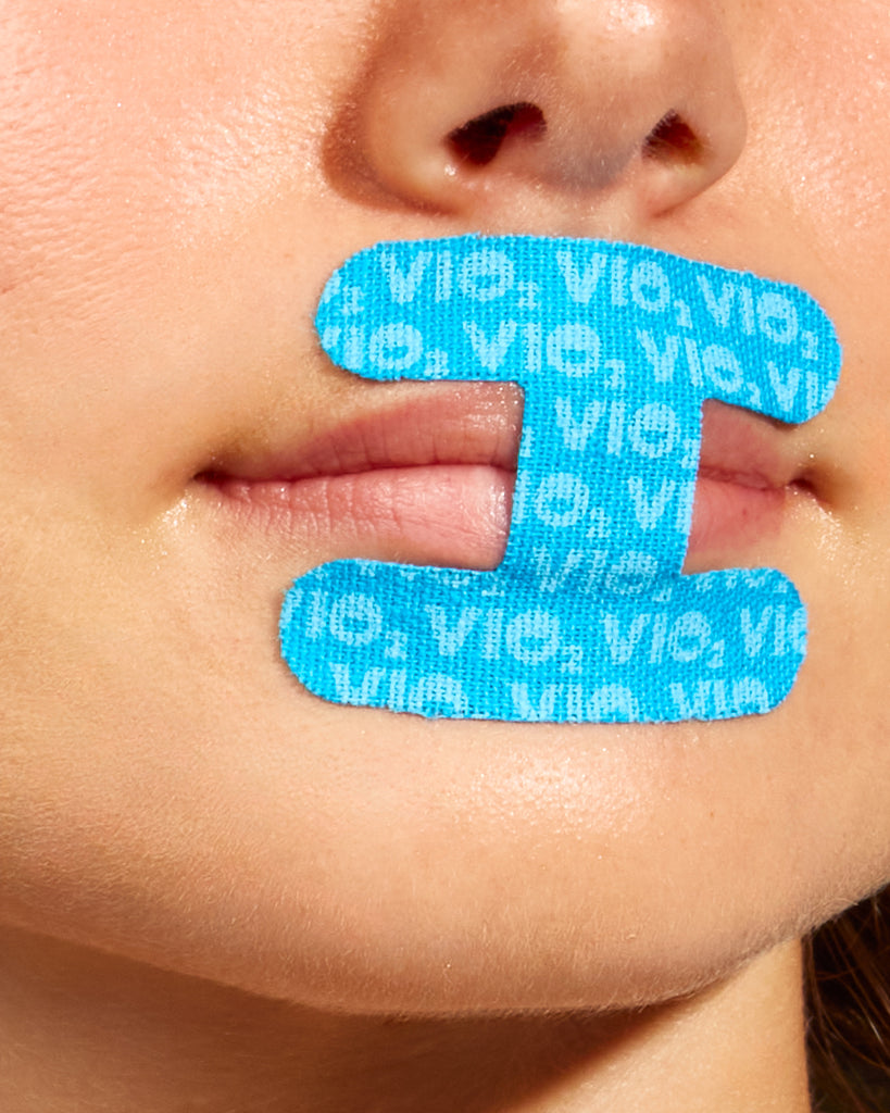 VIO2™ Unscented Mouth Tape for sleep and health, showing a pack of VIO2tape brand mouth tape on a clean surface.